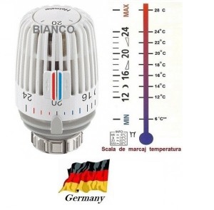 Cap termostatic Heimeier tip K - cu scala de marcaj temperatura 6-28*C